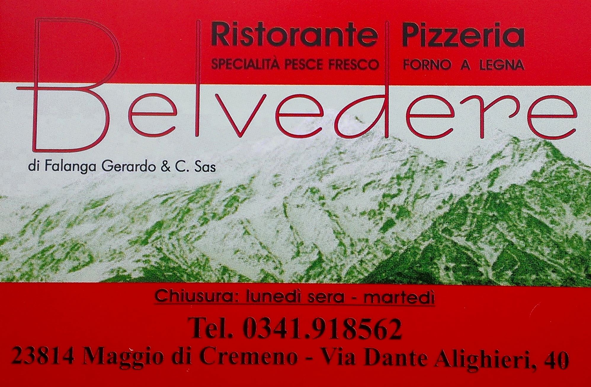 <h1>Ristorante Belvedere - contatti</h1>