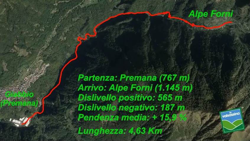 Giabbio (Premana) - Alpe  Forni