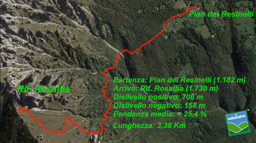 Piani Resinelli - Rifugio Rosalba (sentiero delle Foppe)