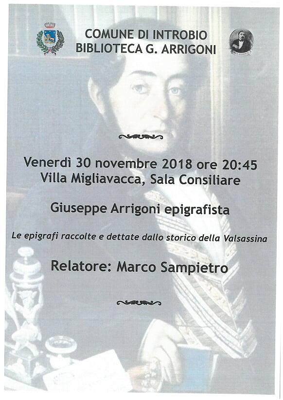 Una serata su Giuseppe Arrigoni ad Introbio