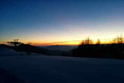 Tramonto fine pista Paglio