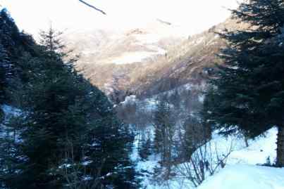 Visuale Innevata sulla strada per Varrone