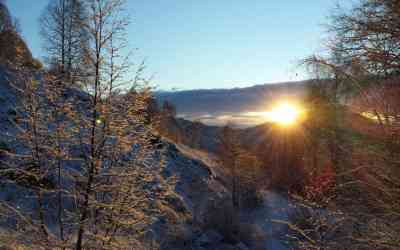 Tramonto sulla neve