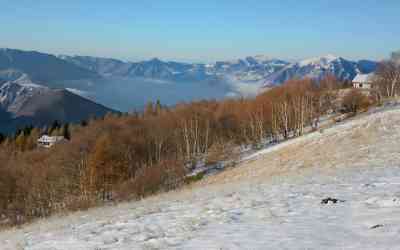 Prima neve all'Alpe Giumello